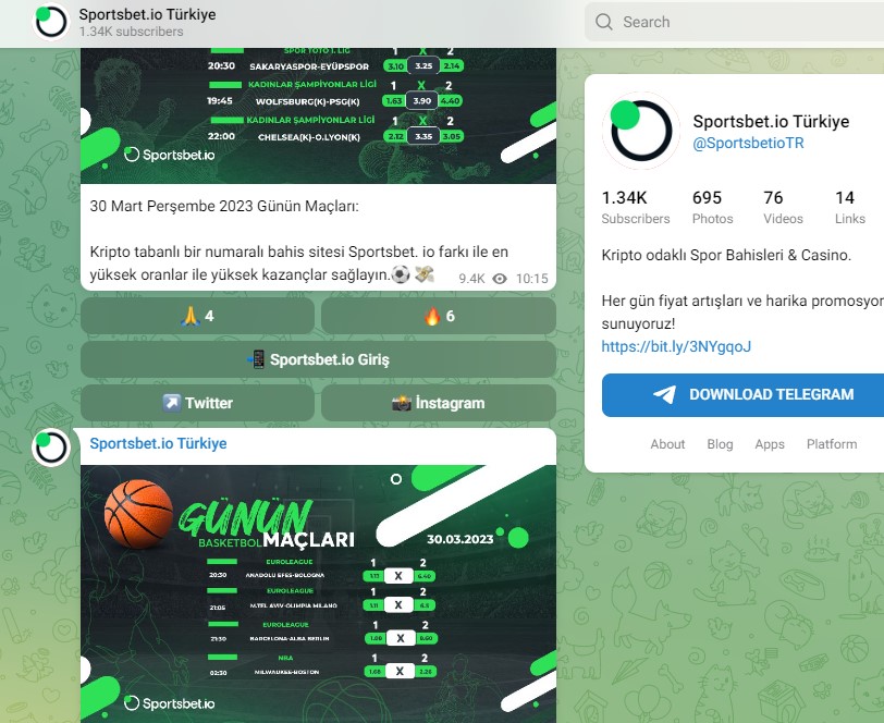 Sportsbet Telegram